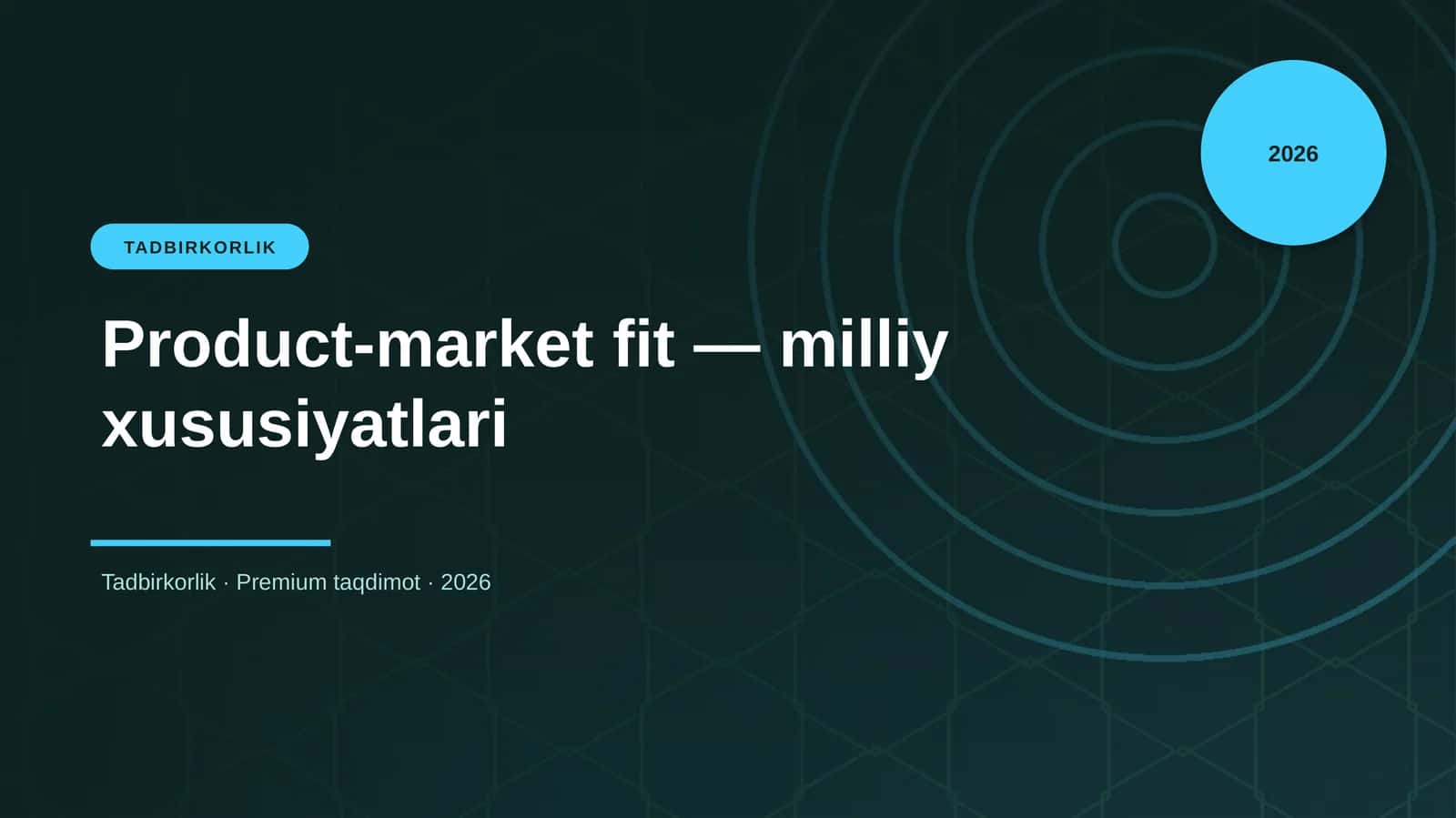 Product-market fit — milliy xususiyatlari 1
