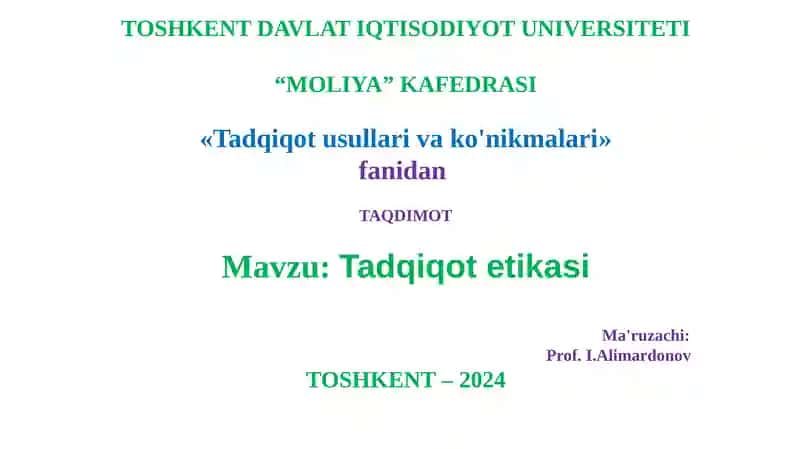 Tadqiqotetikasi