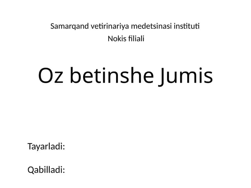 Radiobiologik Veterinarya haqqinda tusinik 1