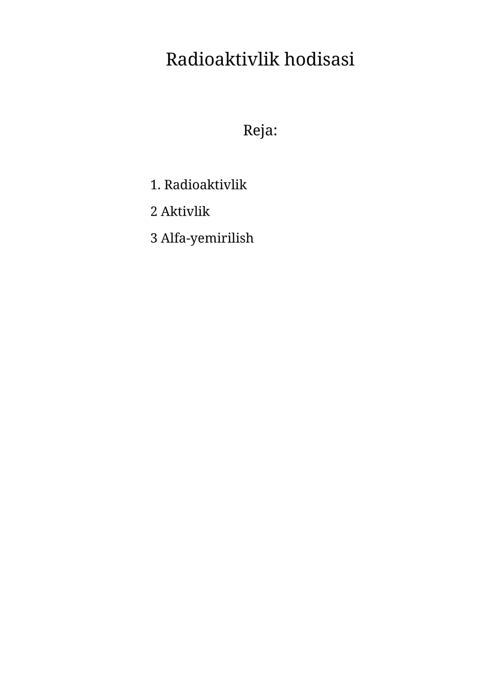Radioaktivlik hodisasi 1