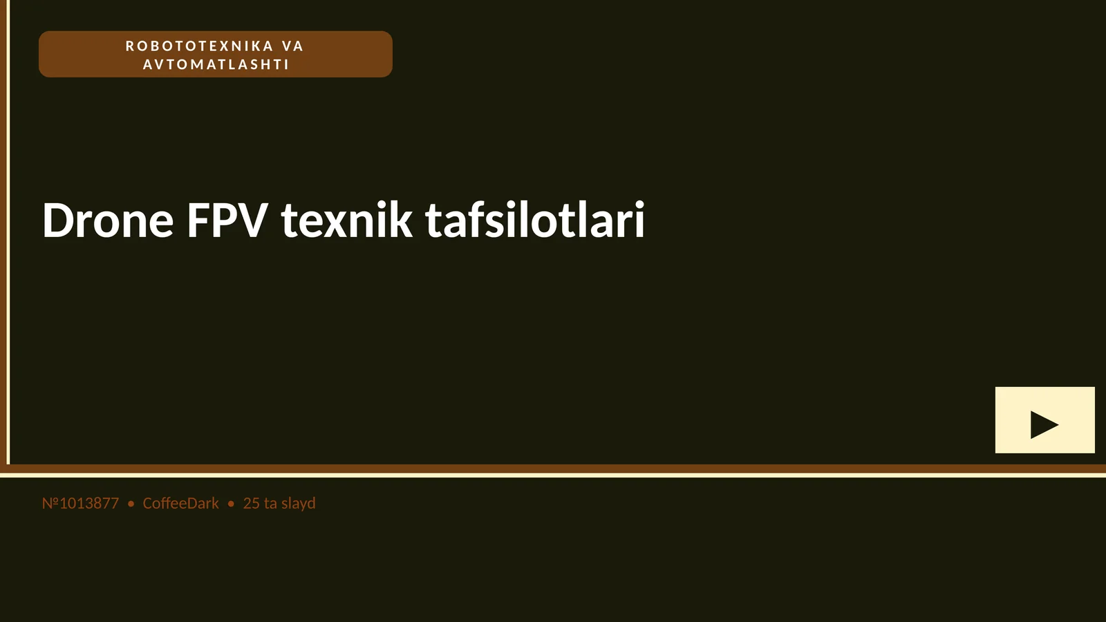 Drone FPV texnik tafsilotlari 1