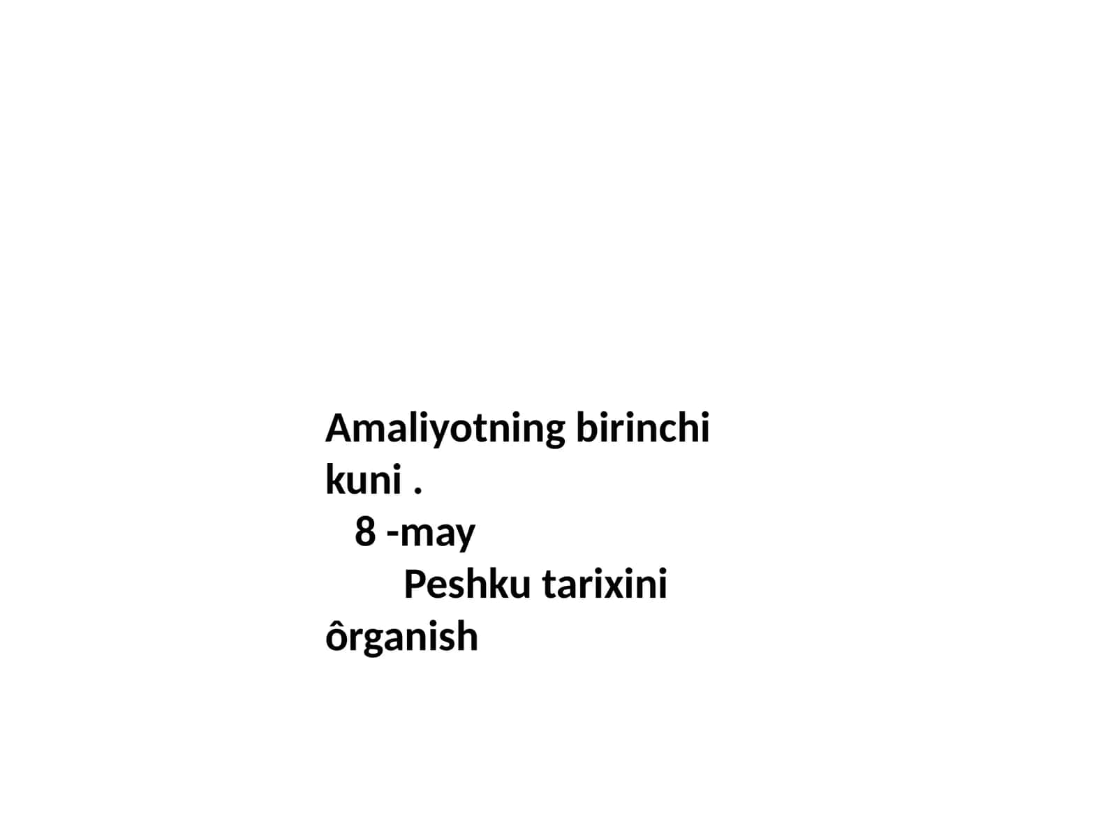 Peshku tarixini o'rganish 1