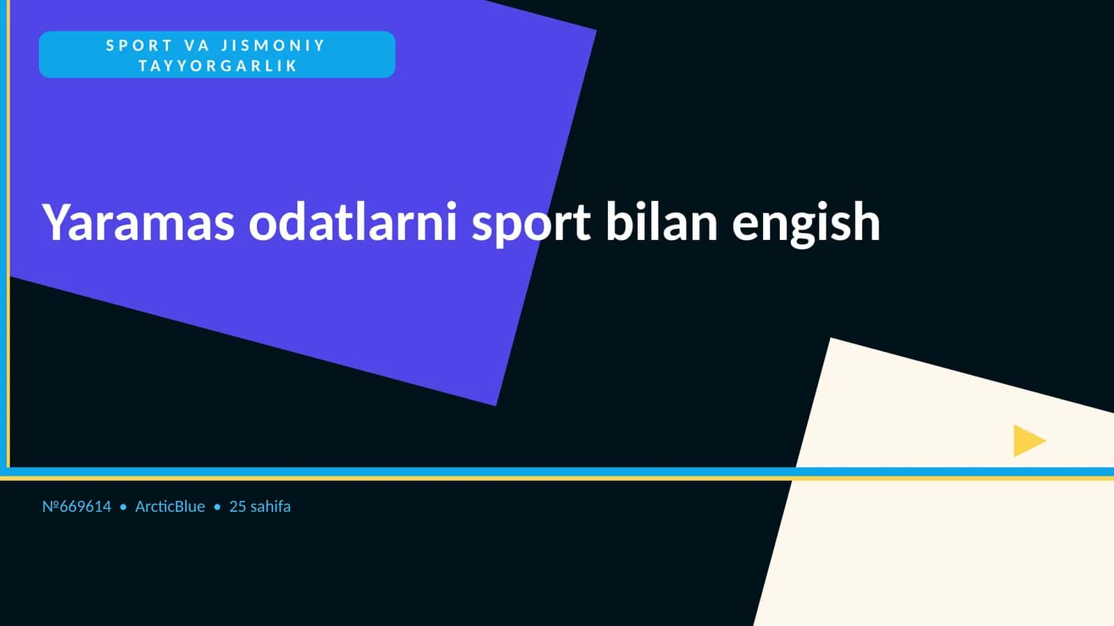 SPORT VA JISMONIY TAYYORGARLIK 1