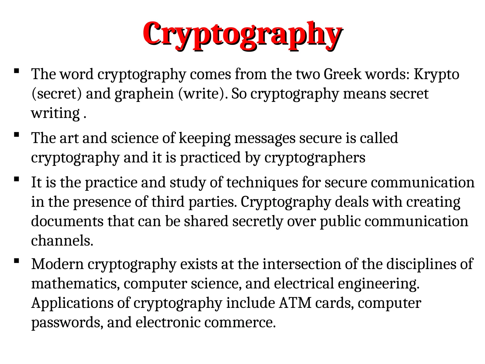 cryptography 1
