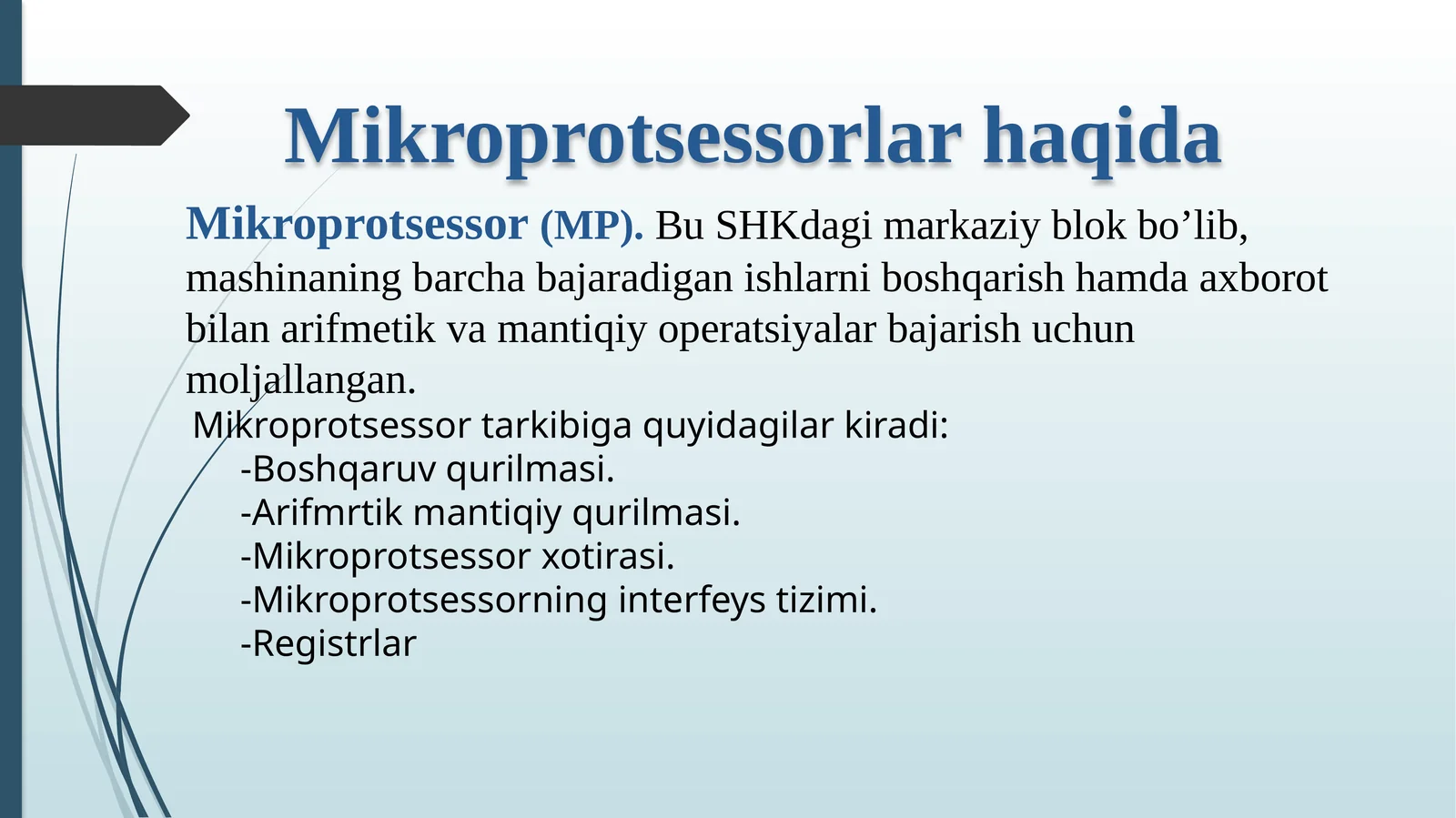Mikroprotsessorlar haqida 1