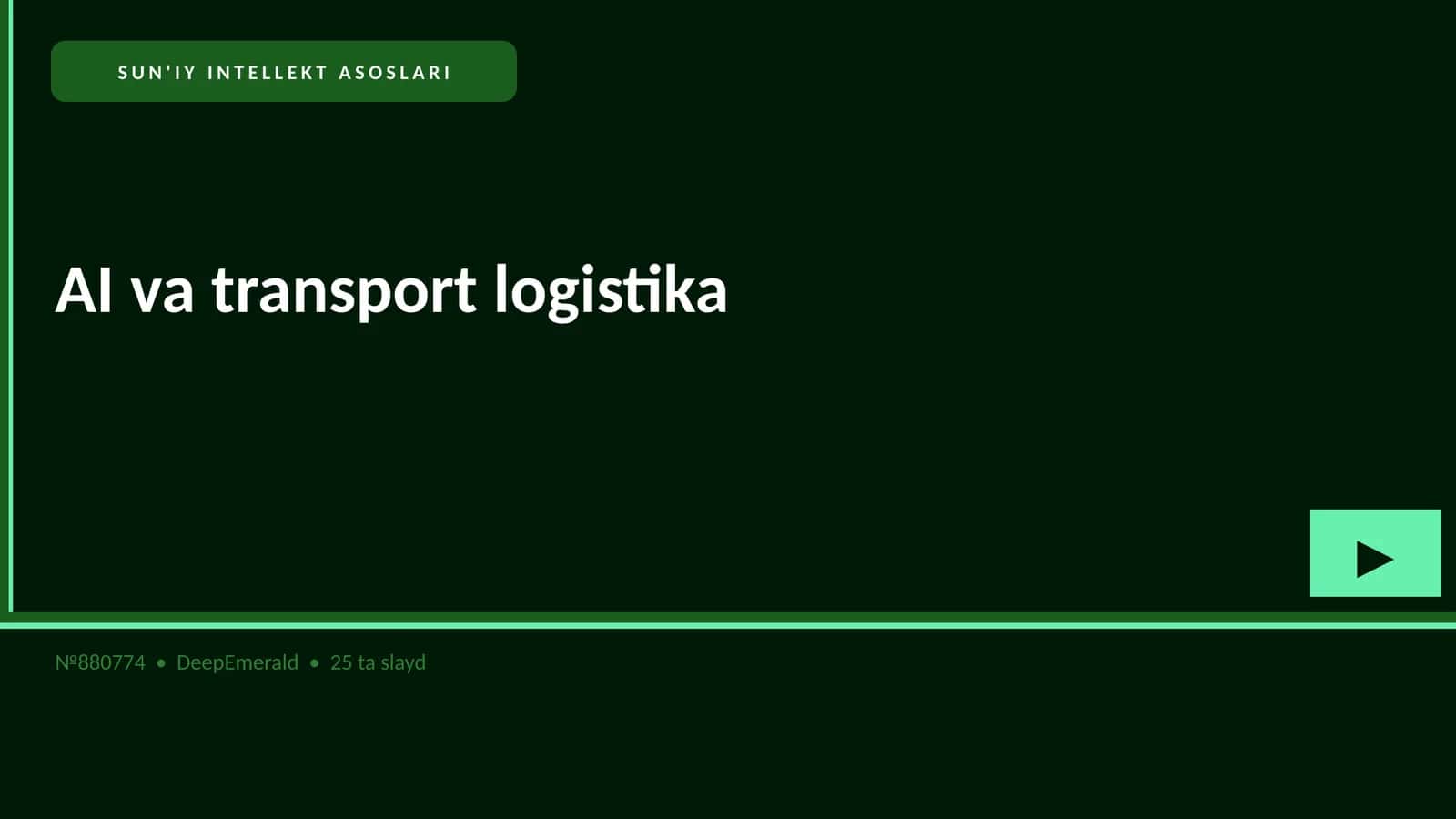 SUN'IY INTELLEKT ASOSLARI 1