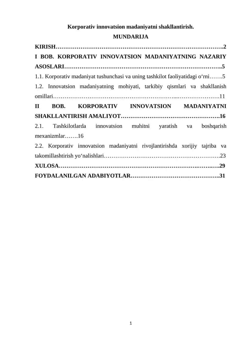 Korporativ innovatsion madaniyatni shakllantirish 1