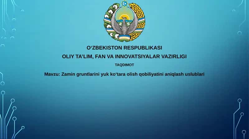 Zamingruntlarini yukko'tarish qobiliyati 1