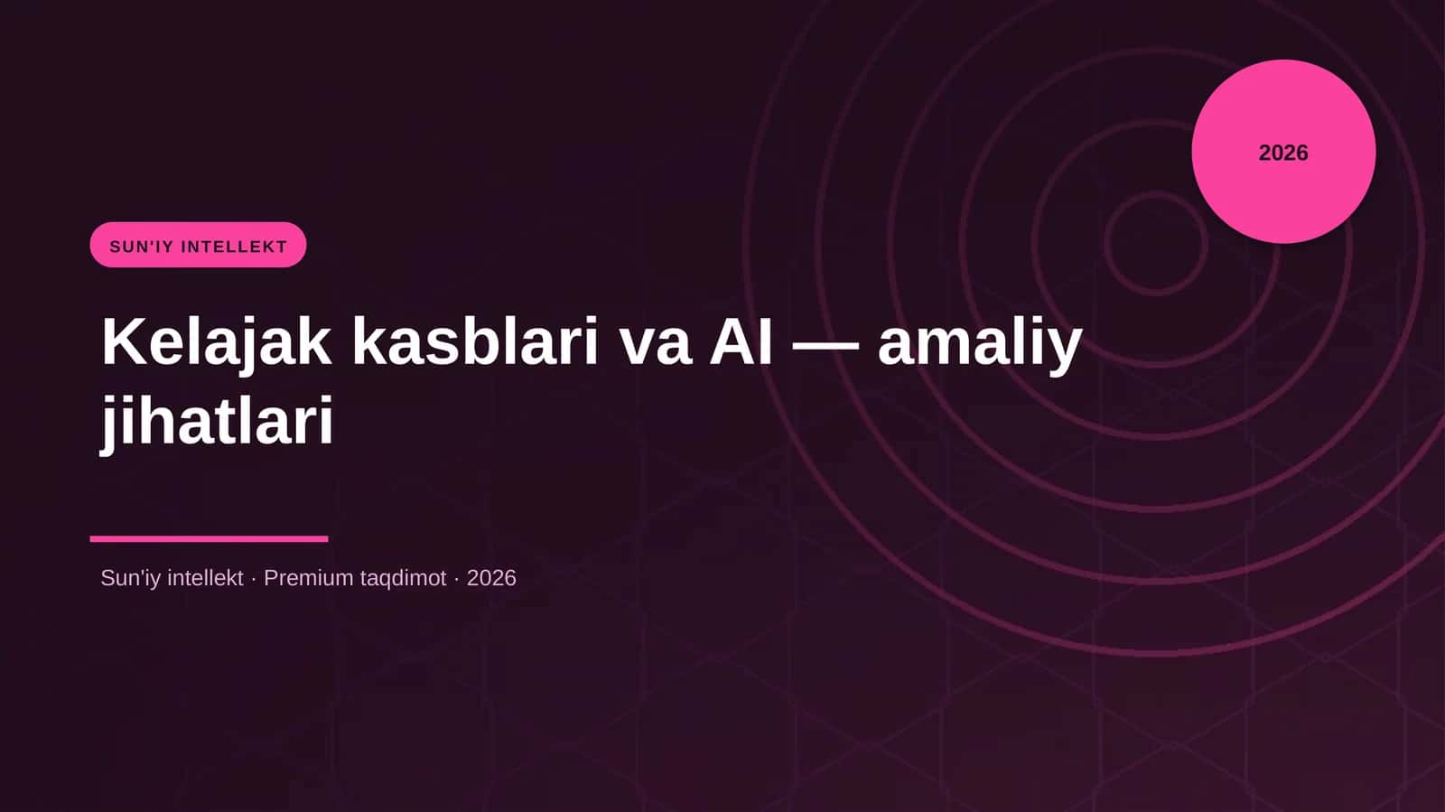 Kelajak kasblari va AI — amaliy jihatlari 1