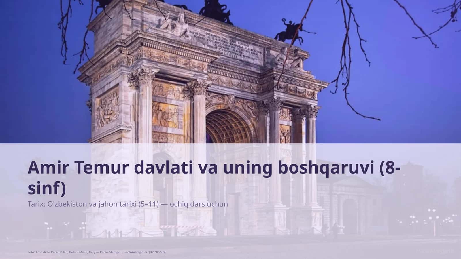 Amir Temur davlati va uning boshqaruvi (8-sinf) 1