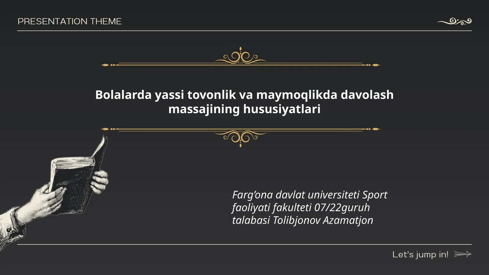 Bolalarda yassi tovonlik va maymoqlikda davolash massajining hususiyatlari 1