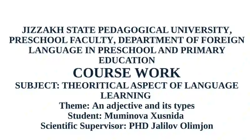 THEORITICAL ASPECT OF LANGUAGE LEARNING