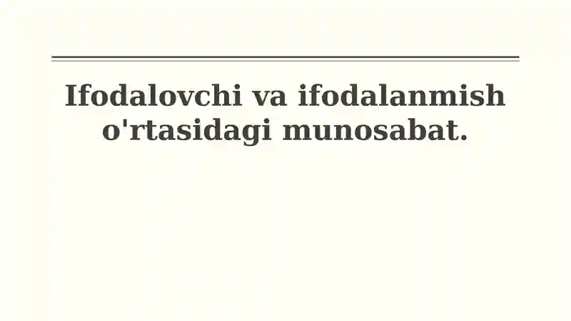 Ta'riflovchi va Ta'riflanuvchi: Asosiy Tushunchalar va Nazariyalar