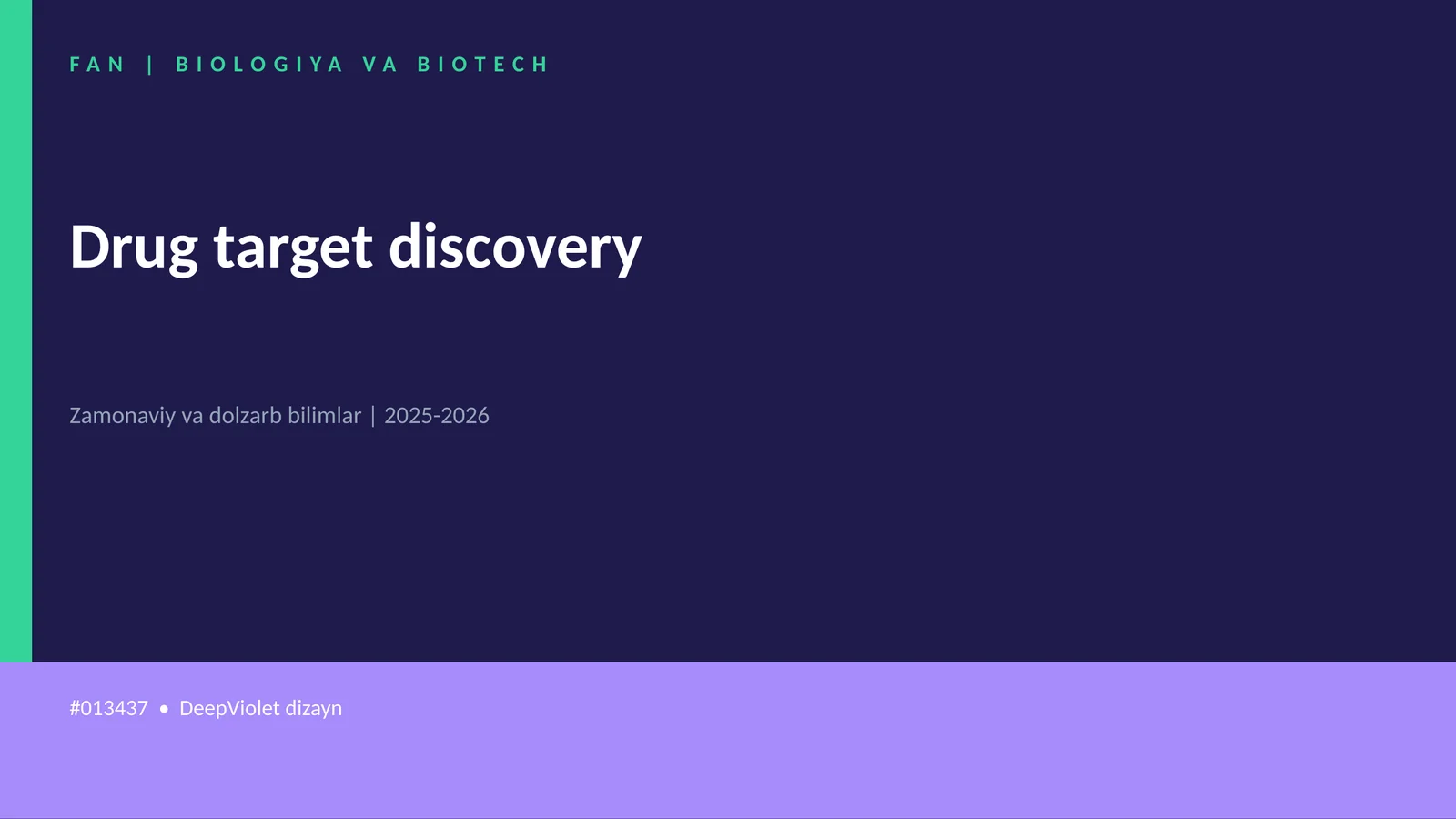Drug target discovery 1