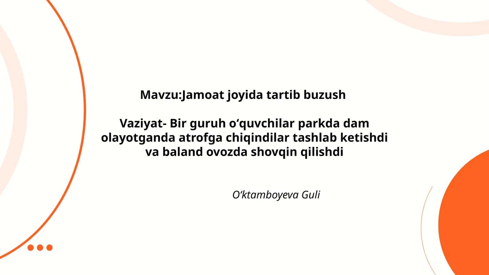 Jamoat joyida tartib buzush 1