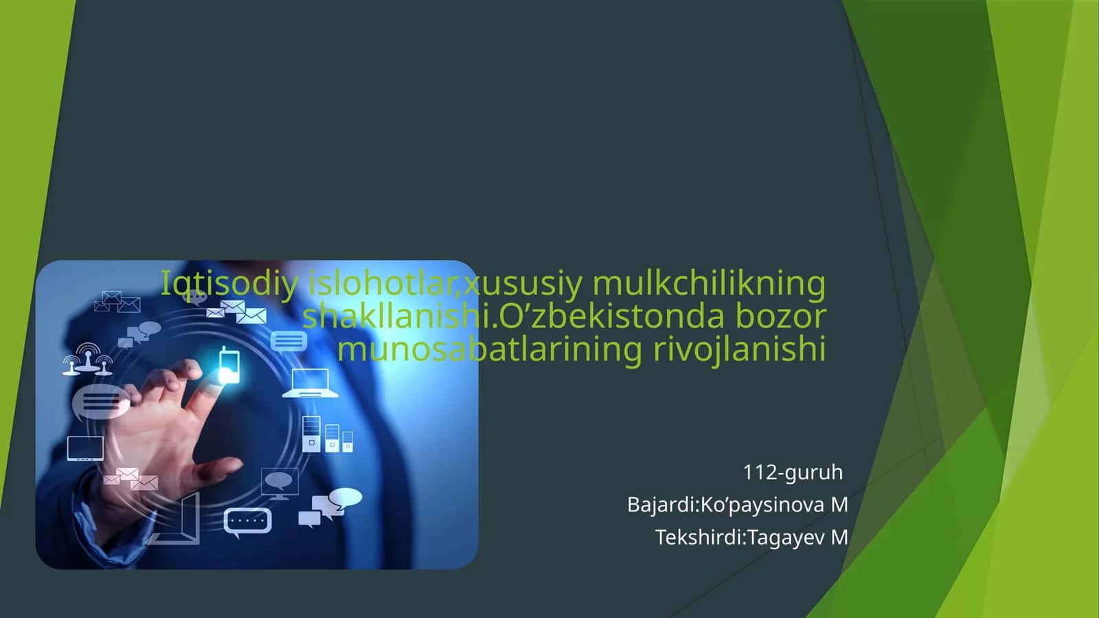 O’zbekistonda bozor munosabatlarining rivojlanishi 1