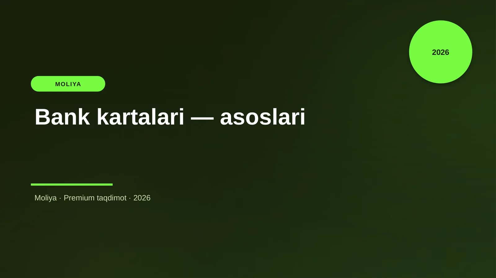 Bank kartalari — asoslari 1