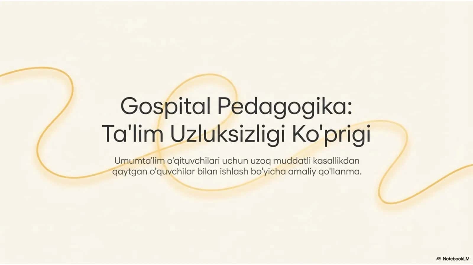 Gospital pedagogika – inklyuziv ta’limning ajralmas qismi sifatida 1