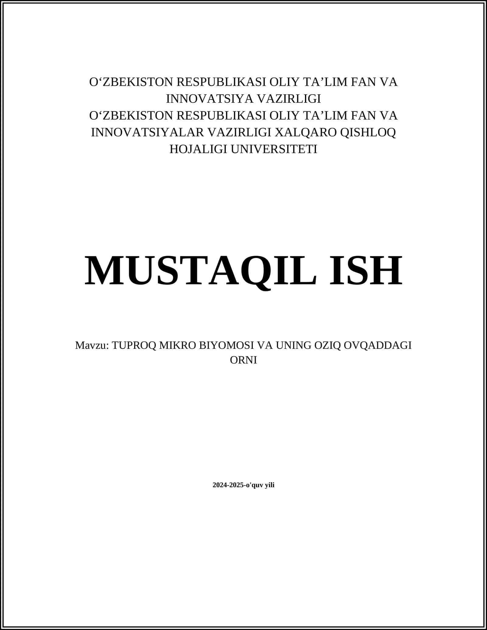 Tuproq mikrobiomosining roli 1