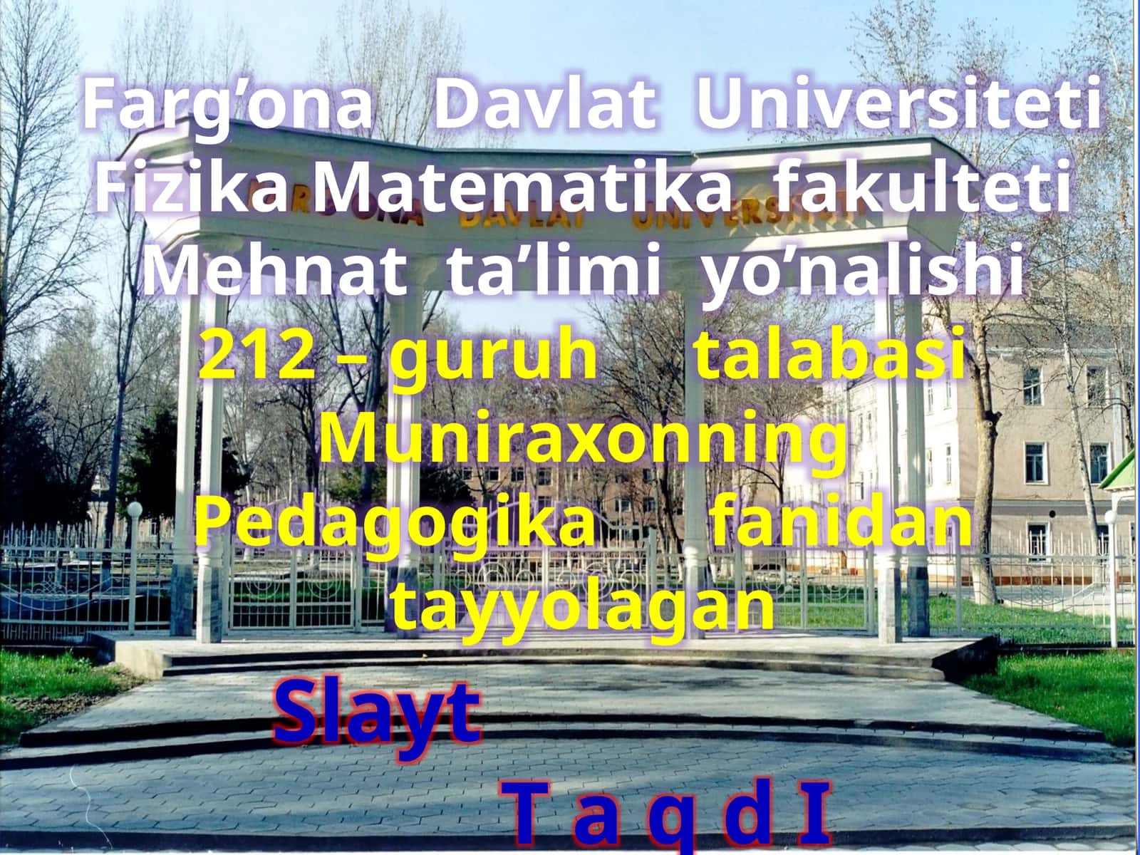 Boshlang’ichta’limvasporttarbiyaviyishyo’nalishi 1