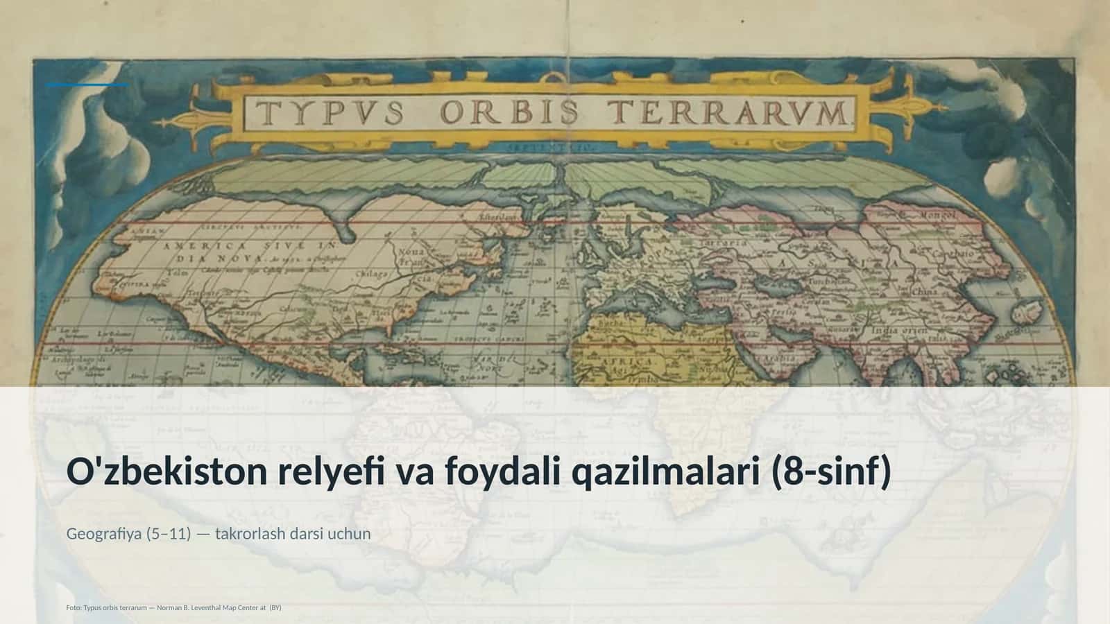O'zbekiston relyefi va foydali qazilmalari (8-sinf) 1