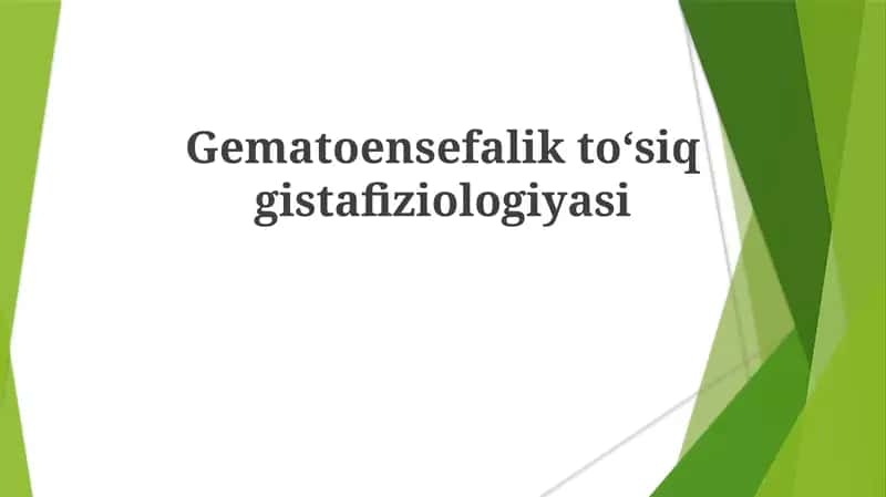 Gematoensefaliktoʻsiqgistafiziologiyasi 1