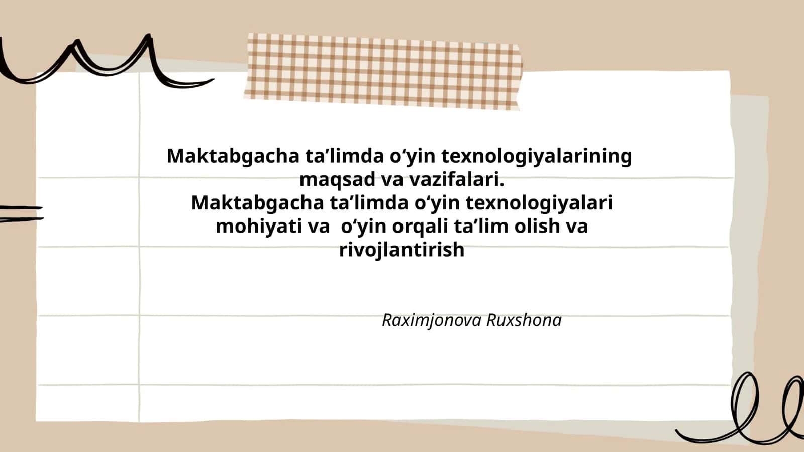 Oʻyin Texnologiyalari Maktabgacha Ta'limda 1