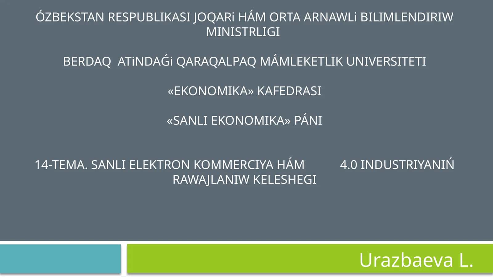 SANLI ELEKTRON KOMMERCIYA HÁM 4.0 INDUSTRIYANIŃ RAWAJLANIW KELESHEGI 1