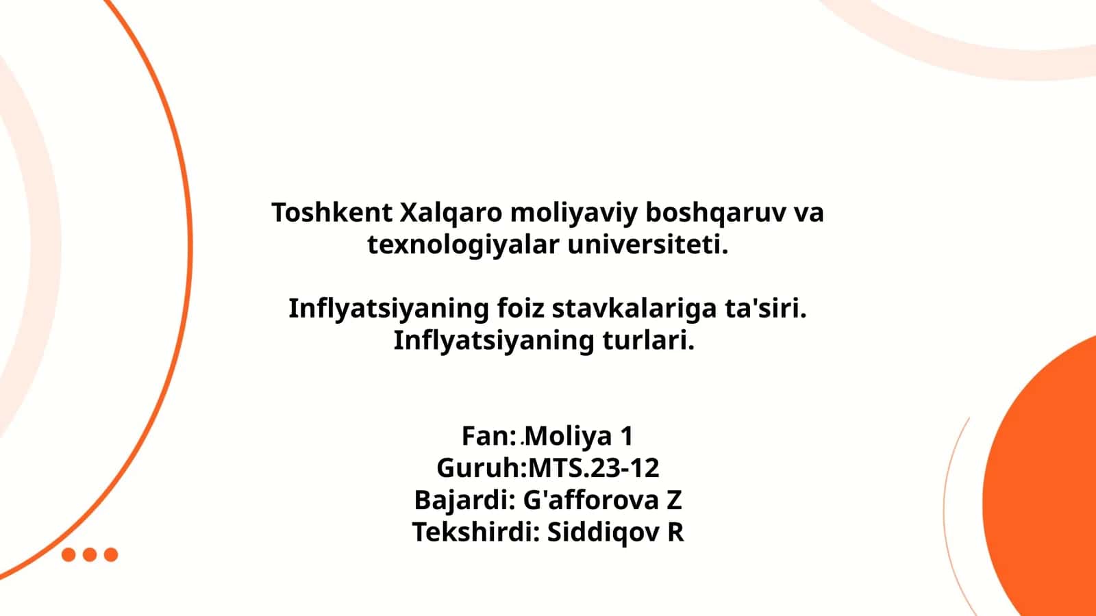Inflyatsiyaning foiz stavkalariga ta'siri va turlari 1