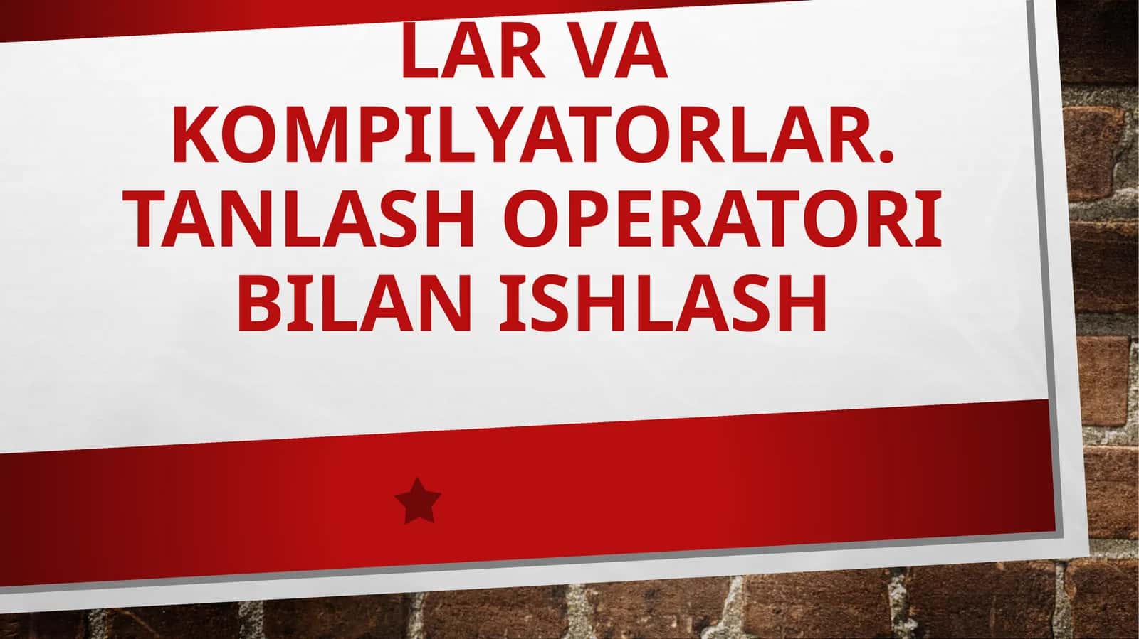 Interpretatorlarvakompilyatorlar 1