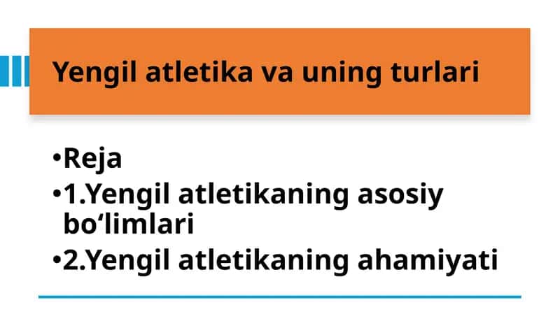 Yengil atletika va uning turlari 1