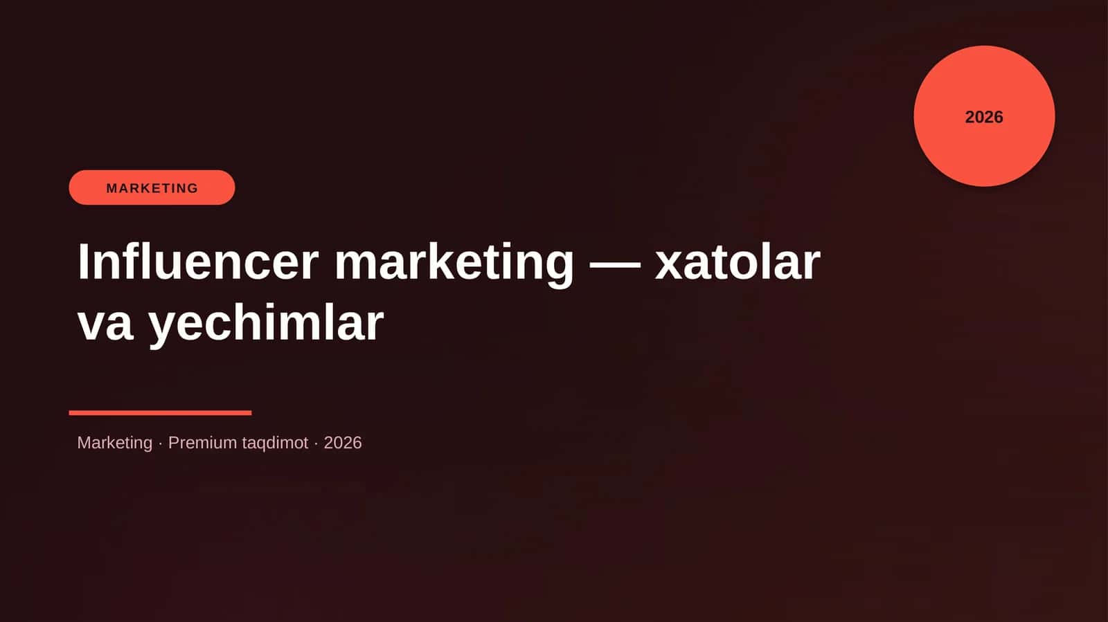 Influencer marketing — xatolar va yechimlar 1