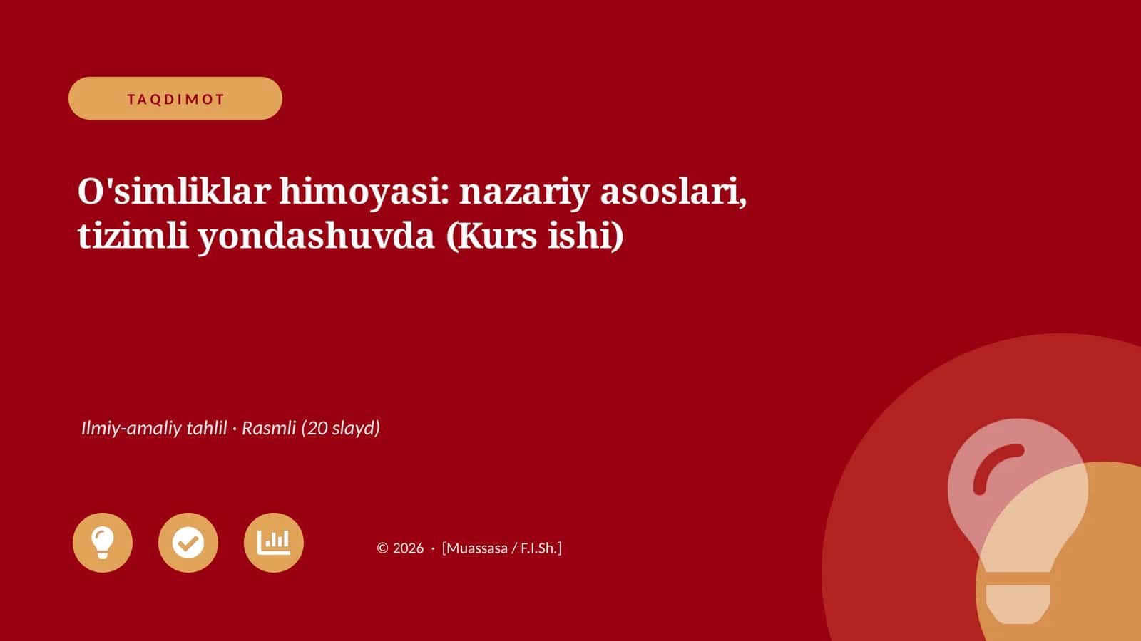 O'simliklar himoyasi: nazariy asoslari, tizimli yondashuvda 1