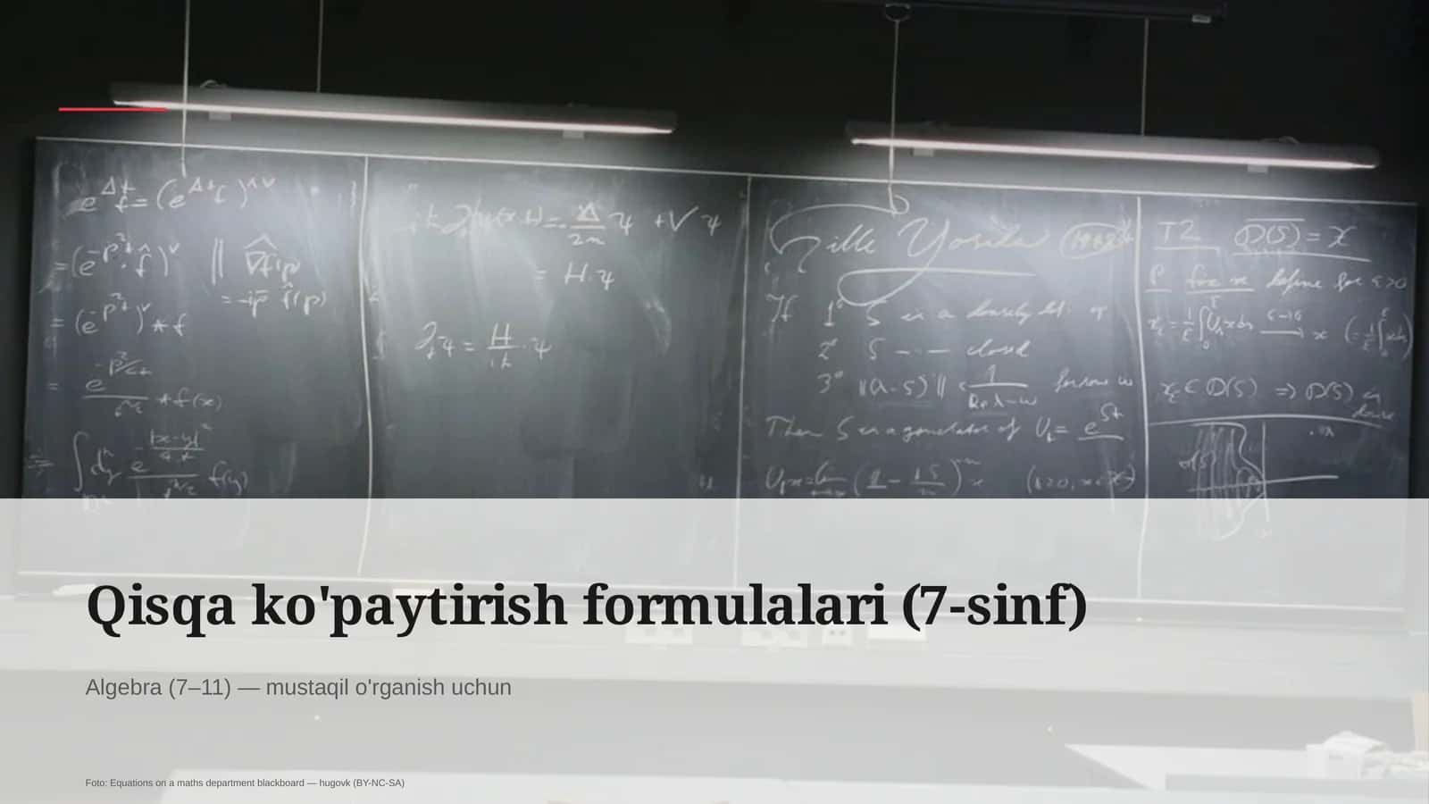 Qisqa ko'paytirish formulalari (7-sinf) 1