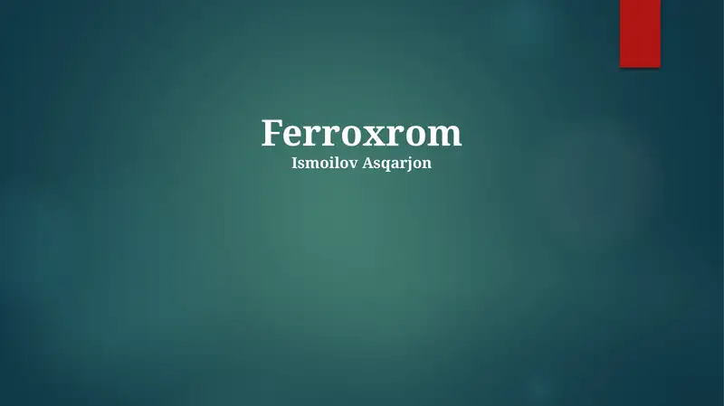 Ferroxrom 1