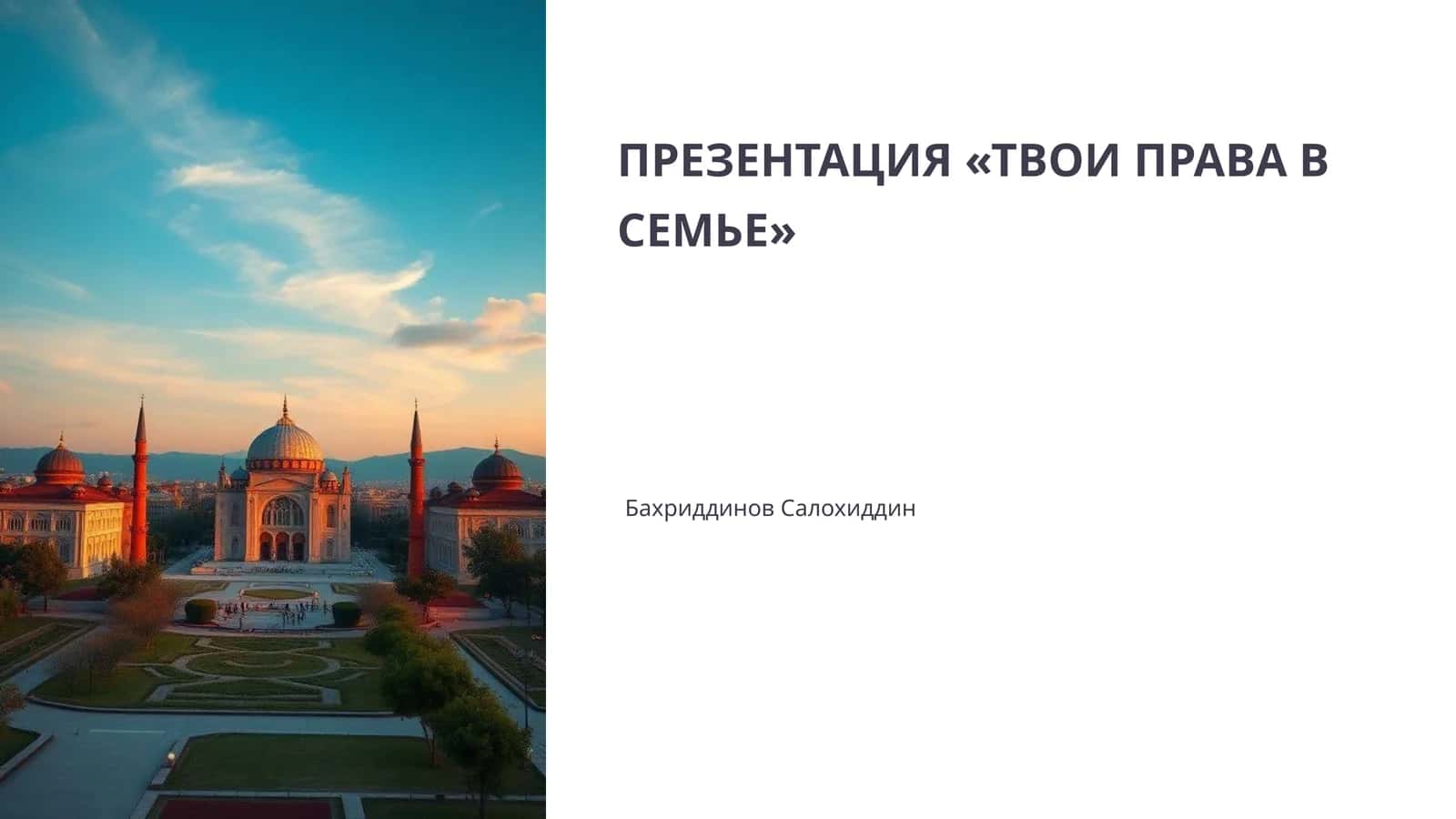 ТВОИ ПРАВА В СЕМЬЕ 1