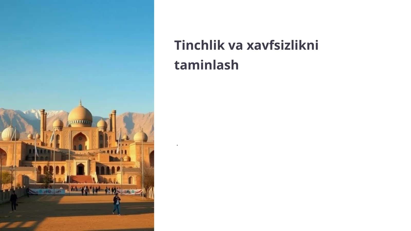 Tinchlik va xavfsizlikni taminlash 1