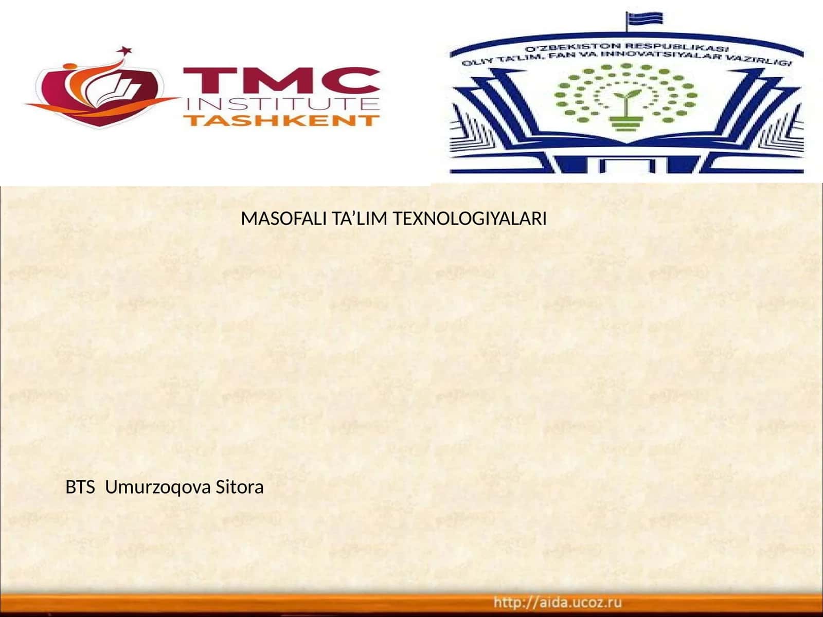 MASOFALI TA’LIM TEXNOLOGIYALARI 1