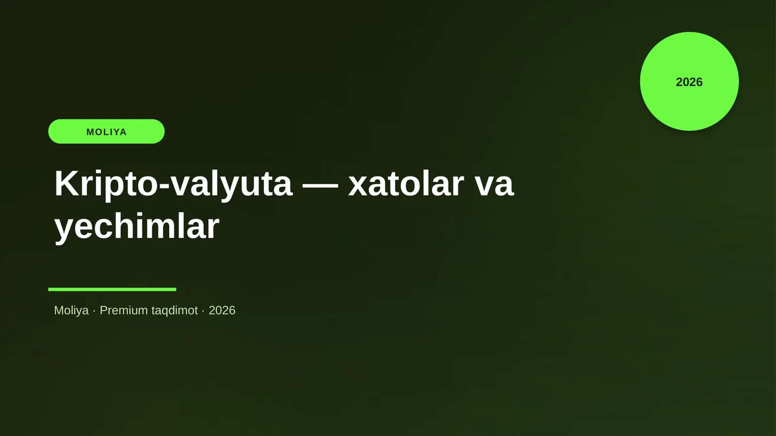 Kripto-valyuta — xatolar va yechimlar 1