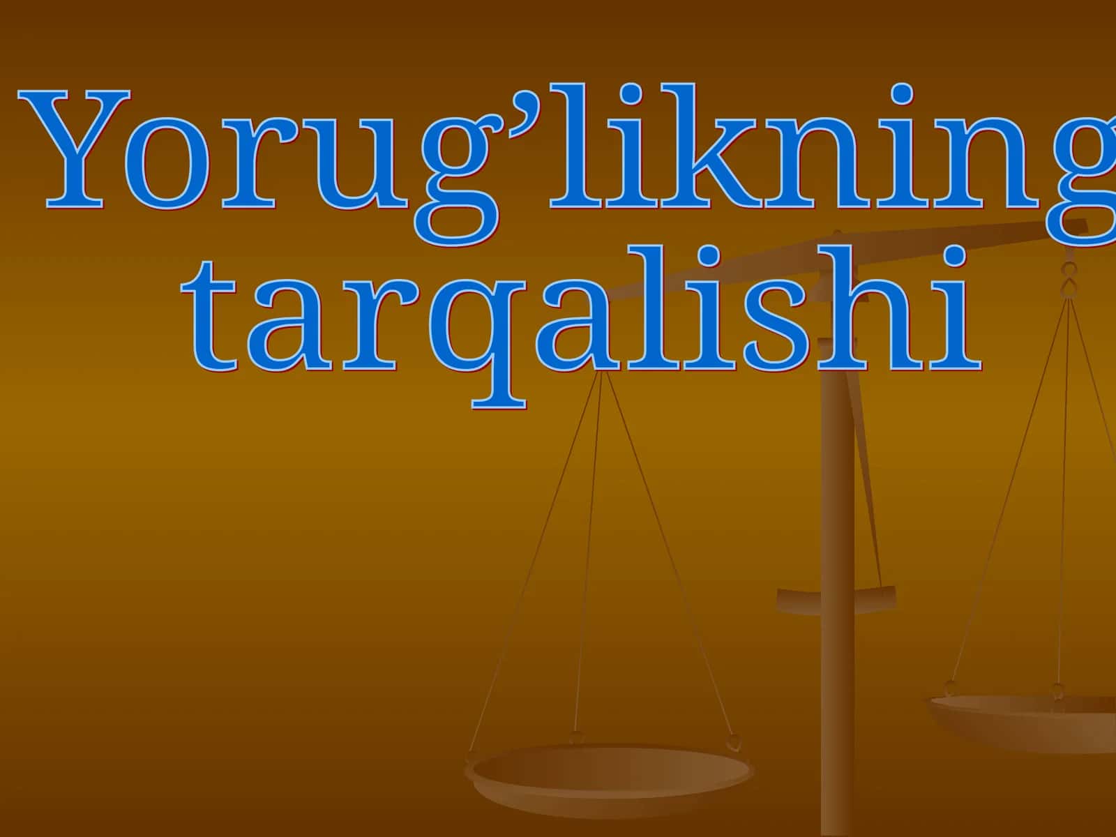 Yorug’likning tarqalishi 1