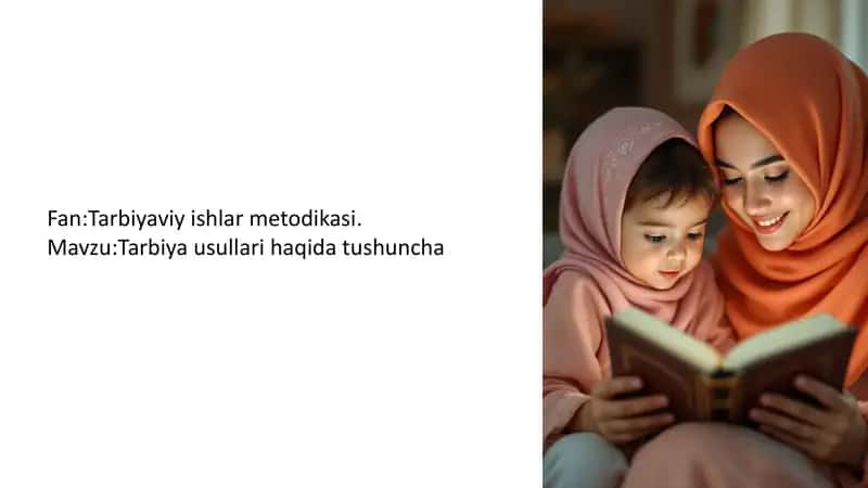 Tarbiyaviy ishlar metodikasi 1