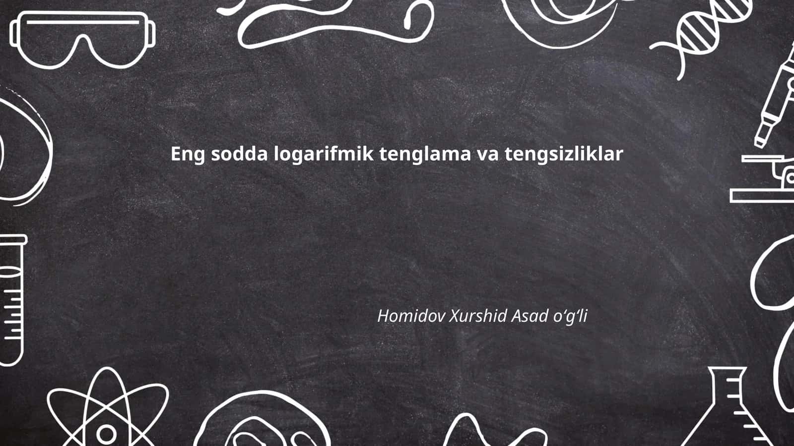 Logarifmik asoslar 1
