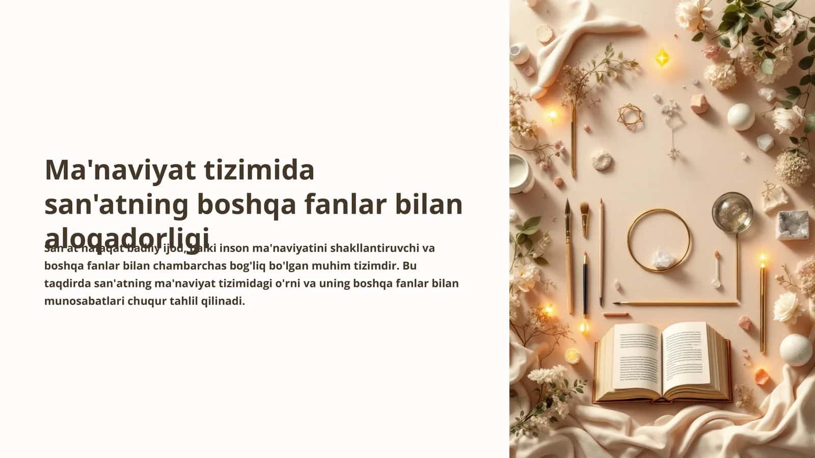 San'at: Ma'naviyatning ko'zgusi va vositasi 1