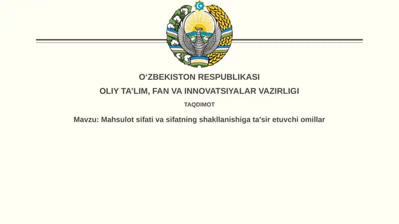 Mahsulotsifativasifatningshakllanishigata'siretuvchiomillar 1