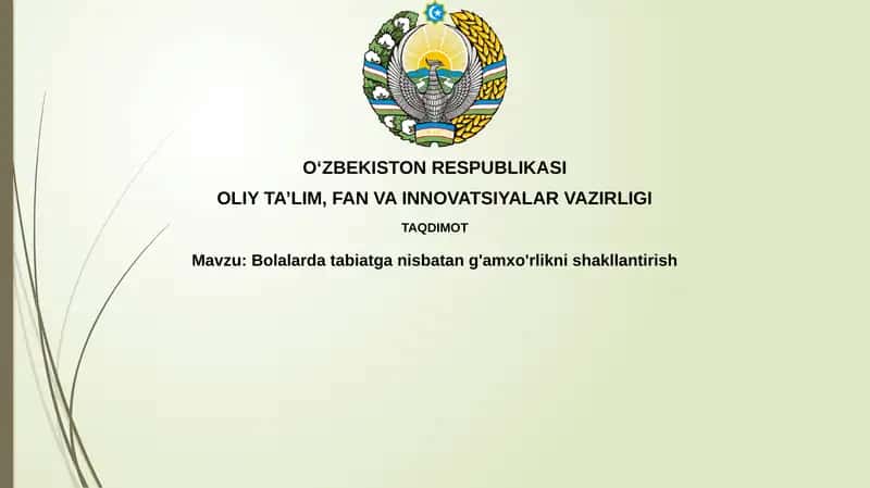 Bolalardatabiatganisbatang'amxo'rliknishakllantirish 1