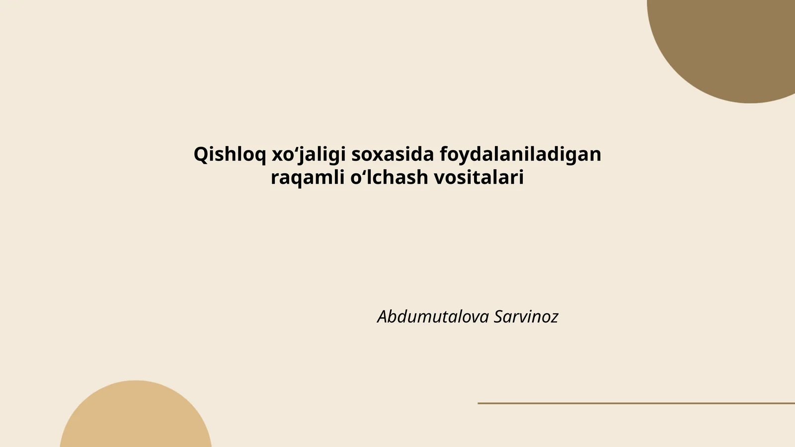 Aqlli qishloq xo‘jaligi texnologiyalari 1