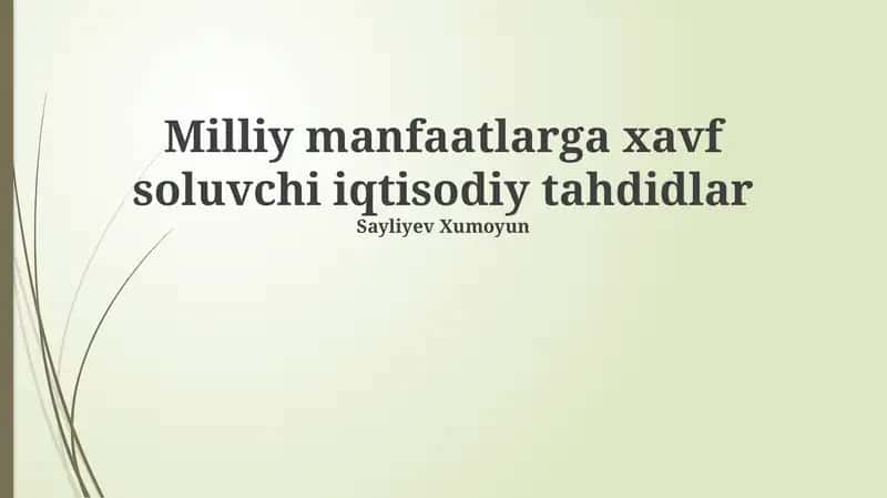 Global savdo urushlari va milliy manfaatlar 1