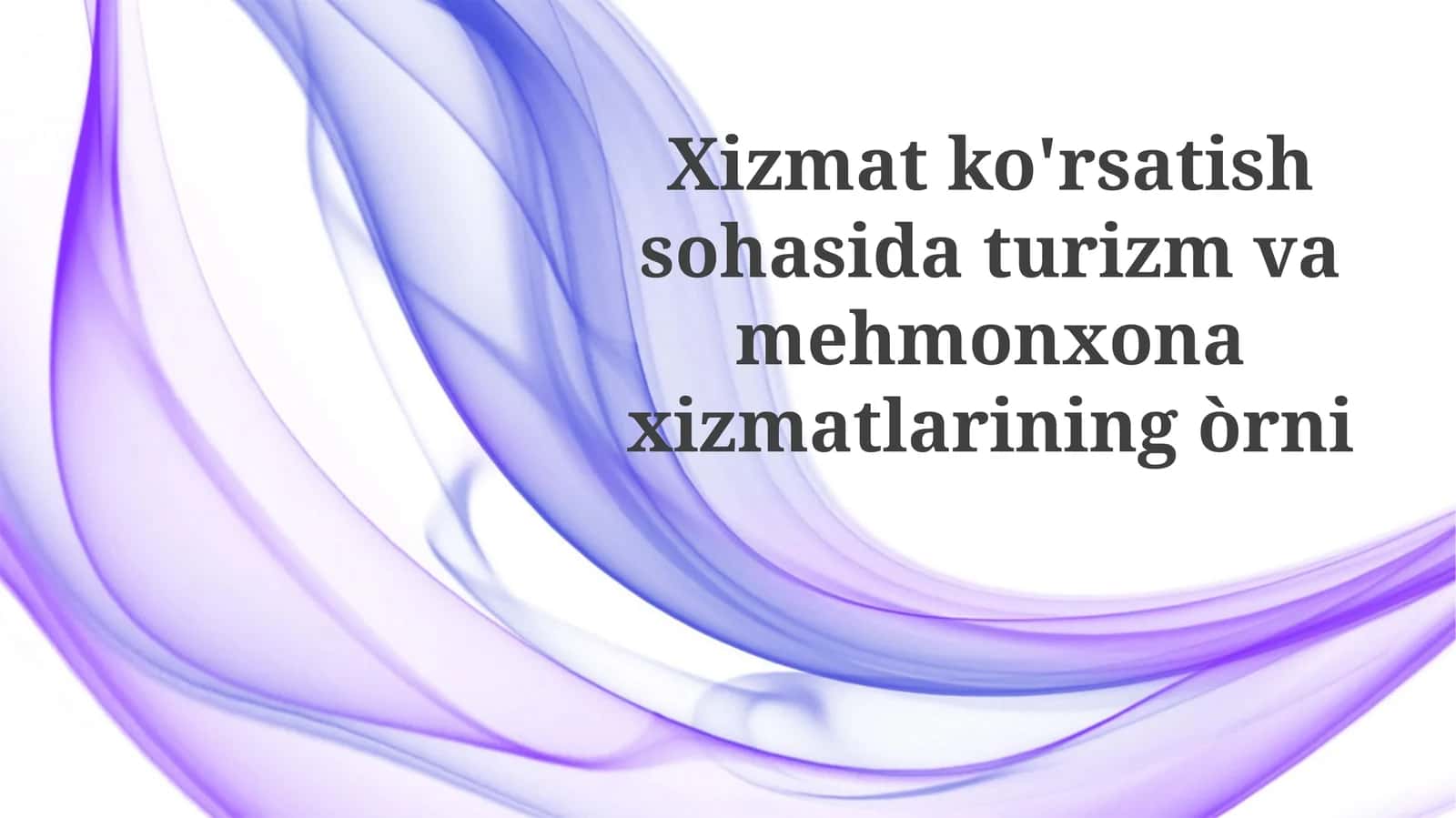 Xizmatko'rsatish sohasi 1