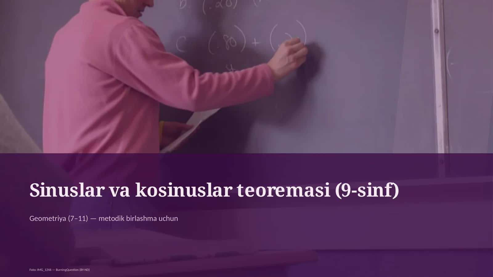 Sinuslar va kosinuslar teoremasi (9-sinf) 1
