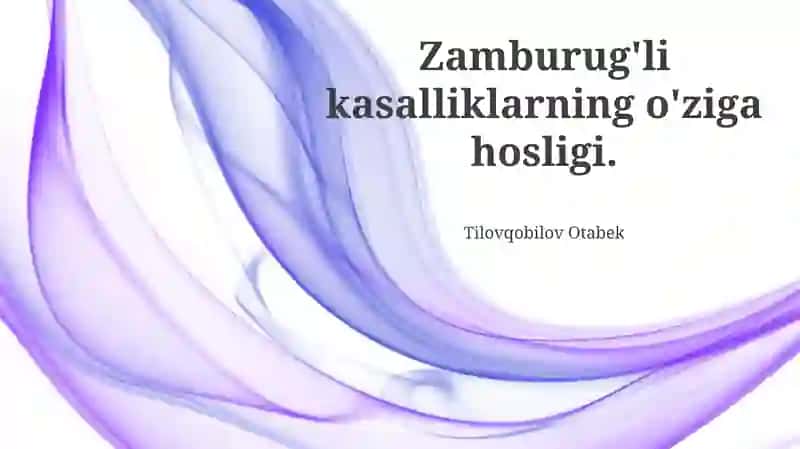 Zambarung Kasalliklarining Davolash Usullari